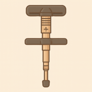 An illustration of an activator-- a tool used for low-impact chiropractic adjustments.