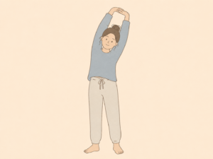 illustration of a person stretching